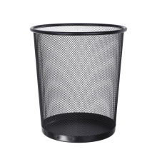 Exquisite iron mesh metal office and household circular wastebasket metal iron mesh iron mesh wastebasket factory direct wholesa